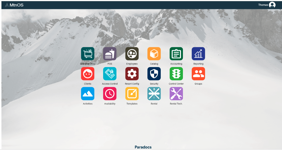 screenshot of accesso Paradox